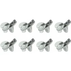 8x Taquet Pour Tablette Verre Avec Amortisseur Revêtement Ventouse Caoutchouc Meuble Table étagère Support Plateau