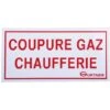 Plaque Signalétique Coupure Gaz Chaufferie - 200x100 Mm