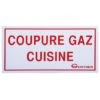 Plaque Signalétique Coupure Gaz Cuisine - 200x100 Mm