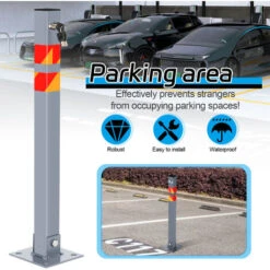 VINGO 3 Kit Poteau De Délimitation 65cm Barrière De Parking Rabattable Bollard à Bétonner 7 VINGO 3 Kit Poteau De Délimitation 65cm Barrière De Parking Rabattable Bollard à Bétonner -Promos Matériel Boutique 55433159 3