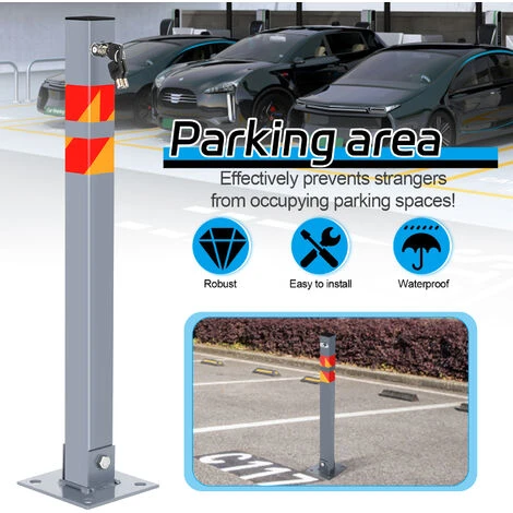 VINGO 3 Kit Poteau De Délimitation 65cm Barrière De Parking Rabattable Bollard à Bétonner 3 VINGO 3 Kit Poteau De Délimitation 65cm Barrière De Parking Rabattable Bollard à Bétonner – Image 3