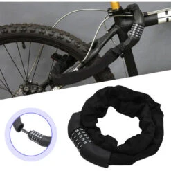 VINGO Antivol Vélo Antivol Moto Antivol Panzir à Combinaison Haute Qualité 120cm