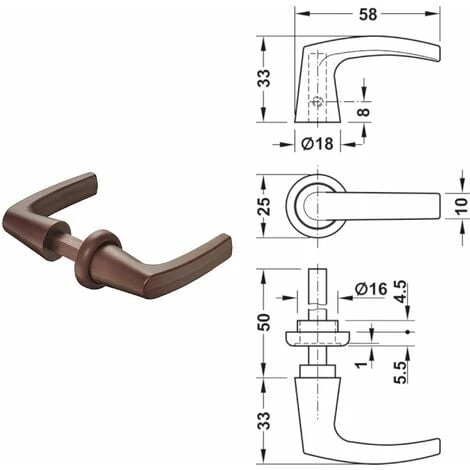 Poignée De Porte 58mm Avec Tige Carrée 7mm Plastique Rosace Béquille Garniture Idéal Caravane Nautique Bateaux 2 Poignée De Porte 58mm Avec Tige Carrée 7mm Plastique Rosace Béquille Garniture Idéal Caravane Nautique Bateaux – Image 2