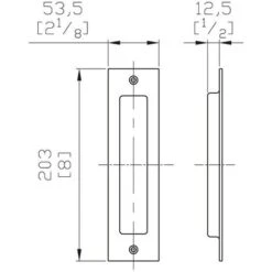 Poignée Rectangulaire Noire Type Barn Door 203 X 53 Mm 7 Poignée Rectangulaire Noire Type Barn Door 203 X 53 Mm -Promos Matériel Boutique 5617070 4