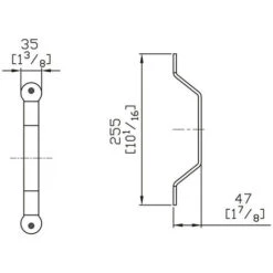 Poignée Trapézoïdale Noire Type Barn Door 255 X 35 Mm -Promos Matériel Boutique 5617071 4