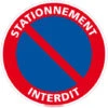 Panneau Stationnement Interdit. Signalisation Interdiction. Disque Autocollant Interdiction De Stationner, PVC, Alu