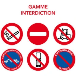 Panneau Stationnement Interdit. Signalisation Interdiction. Disque Autocollant Interdiction De Stationner, PVC, Alu -Promos Matériel Boutique 56398174 3