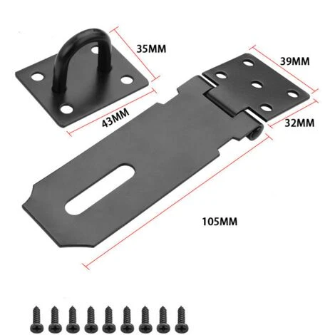 Sécurité Moraillon De Cadenas, Fermoir De Porte En Acier Inoxydable Avec Cadenas Imitation Cuivre, Moraillon Loquet De Porte Peut être Utilisé Pour Les Portes, Fenêtres, Jardins, Cabanons LO-Ron 2 Sécurité Moraillon De Cadenas, Fermoir De Porte En Acier Inoxydable Avec Cadenas Imitation Cuivre, Moraillon Loquet De Porte Peut être Utilisé Pour Les Portes, Fenêtres, Jardins, Cabanons LO-Ron – Image 2