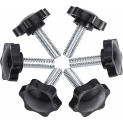 6-Pack M8x25mm Vis De Pouce, étoile En Plastique Moletées Bouton De Serrage à Vis Thumbscrew