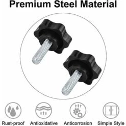 6-Pack M8x25mm Vis De Pouce, étoile En Plastique Moletées Bouton De Serrage à Vis Thumbscrew -Promos Matériel Boutique 57178470 3