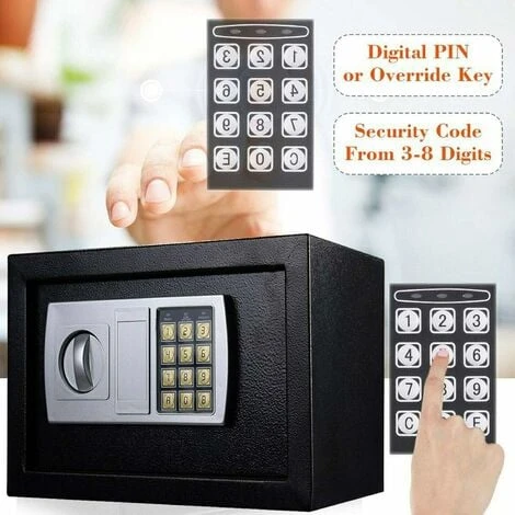 Ignifuge 8.5L Sécurité Par Mot De Passe électronique Coffre-fort Argent Coffre-fort Bureau Maison Coffre-fort Mot De Passe Clé Anti-vol Coffre-fort Mural Sécurité à Domicile Coffres De Sécurité 4.8KG 2 Ignifuge 8.5L Sécurité Par Mot De Passe électronique Coffre-fort Argent Coffre-fort Bureau Maison Coffre-fort Mot De Passe Clé Anti-vol Coffre-fort Mural Sécurité à Domicile Coffres De Sécurité 4.8KG – Image 2