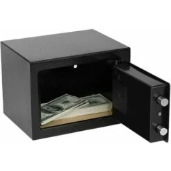Coffre-fort Numérique Avec Serrure électronique Coffre-fort à Clé En Acier 4,6 L Coffre-fort En Acier Numérique Sécurité électronique Bureau Maison Argent Trésorerie Coffre-fort Top