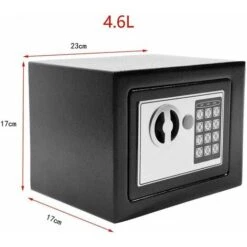 Coffre-fort Numérique Avec Serrure électronique Coffre-fort à Clé En Acier 4,6 L Coffre-fort En Acier Numérique Sécurité électronique Bureau Maison Argent Trésorerie Coffre-fort Top -Promos Matériel Boutique 57478250 3