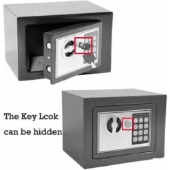 Coffre-fort Numérique Avec Serrure électronique Coffre-fort à Clé En Acier 4,6 L Coffre-fort En Acier Numérique Sécurité électronique Bureau Maison Argent Trésorerie Coffre-fort Top -Promos Matériel Boutique 57478250 4