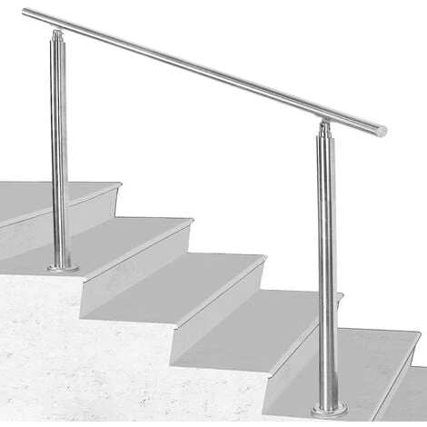 SWANEW Garde-corps De Porte Fenêtre Rampe D'escalier Acier Inoxydable Main Courante Balustrade 100 Cm 0 Crossbars 1 SWANEW Garde-corps De Porte Fenêtre Rampe D'escalier Acier Inoxydable Main Courante Balustrade 100 Cm 0 Crossbars