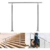 TolleTour Rampe D'escalier Acier Inoxydable Main Courante Balustrade Garde-corps Argenté 100 Cm 0 Crossbars