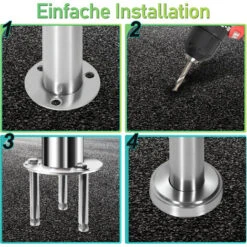 TolleTour Rampe D'escalier Acier Inoxydable Main Courante Balustrade Garde-corps Argenté 100 Cm 0 Crossbars 9 TolleTour Rampe D'escalier Acier Inoxydable Main Courante Balustrade Garde-corps Argenté 100 Cm 0 Crossbars -Promos Matériel Boutique 57645388 5