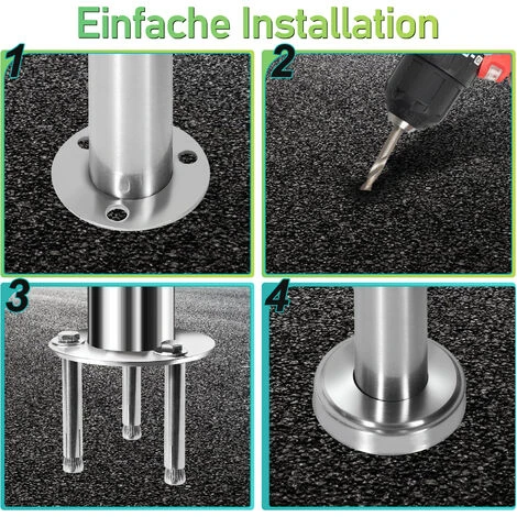 TolleTour Rampe D'escalier Acier Inoxydable Main Courante Balustrade Garde-corps Argenté 100 Cm 0 Crossbars 5 TolleTour Rampe D'escalier Acier Inoxydable Main Courante Balustrade Garde-corps Argenté 100 Cm 0 Crossbars – Image 5