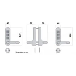 Poignée à Code Double WS1020 -Promos Matériel Boutique 5798144 3