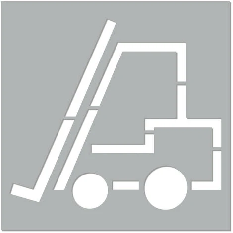 Pochoir Chariot Élévateur (W0117). Marquage Au Sol Engins De Manutention. Taille Au Choix. PVC Expansé 5mm - 300 X 300 Mm 1 Pochoir Chariot Élévateur (W0117). Marquage Au Sol Engins De Manutention. Taille Au Choix. PVC Expansé 5mm - 300 X 300 Mm