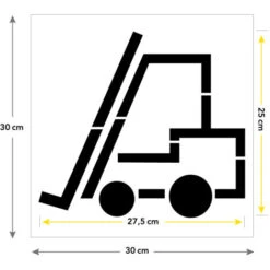Pochoir Chariot Élévateur (W0117). Marquage Au Sol Engins De Manutention. Taille Au Choix. PVC Expansé 5mm - 300 X 300 Mm 8 Pochoir Chariot Élévateur (W0117). Marquage Au Sol Engins De Manutention. Taille Au Choix. PVC Expansé 5mm - 300 X 300 Mm -Promos Matériel Boutique 58123724 4