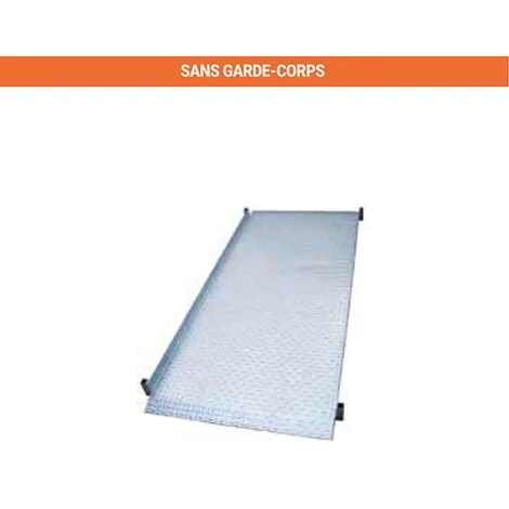 Passerelle De Tranchée Renforcée Avec Garde-corps Finition Galvanisée 2000x1000 Mm - 074120100 2 Passerelle De Tranchée Renforcée Avec Garde-corps Finition Galvanisée 2000x1000 Mm - 074120100 – Image 2