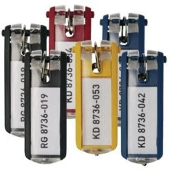 DURABLE Schlüsselanhänger KEY CLIP 2,5x7cm Farb.sortiert 6 Stück