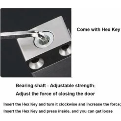 2 Pièces Ferme-portes, Automatique Porte Plus Près Mécanique Vitesse Contrôler Jusqu'à 40KG, Venez Avec Clé Hexagonale -Promos Matériel Boutique 58348583 3