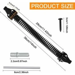 Ferme-porte à Ressort De 14 Pouces Ferme-porte Réglable Ferme-porte à Ressort En Acier Au Carbone Extérieur Vis Ferme -Promos Matériel Boutique 58348898 3