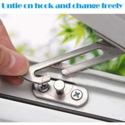 Lot De 2 Entrebâilleurs De Fenêtre En UPVC - En Acier Inoxydable 304 - Avec Vis - Pour Fenêtre à Gauche Et à Droite -Promos Matériel Boutique 58683001 3