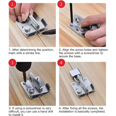 2 Pièces Loquet Porte Cadenas Droit Ouvert Moraillon Cadenas Verrou De Porte à Pêne Petite Antivol Loquet Acier Inoxydable Avec 8 Vis Minuscule Fermoir à Cadenas Applicable Aux Diverses Portes 4 2 Pièces Loquet Porte Cadenas Droit Ouvert Moraillon Cadenas Verrou De Porte à Pêne Petite Antivol Loquet Acier Inoxydable Avec 8 Vis Minuscule Fermoir à Cadenas Applicable Aux Diverses Portes – Image 4