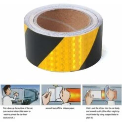 Bande Réfléchissante Autocollante, Ruban De Sécurité Réfléchissant Forte Réflectivité Outil De Rappel De Sécurité De Hautement Adhésive Pour Les Installations De Transport Routier 8 Bande Réfléchissante Autocollante, Ruban De Sécurité Réfléchissant Forte Réflectivité Outil De Rappel De Sécurité De Hautement Adhésive Pour Les Installations De Transport Routier -Promos Matériel Boutique 58751866 4