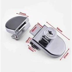 Serrure De Porte De Vitrine D'armoire En Verre à Pivot Unique Serrure D'armoire En Verre Pour Porte En Verre De 5 à 8 Mm Avec 2 Clés，Aucun Perçage Requis -Promos Matériel Boutique 58831852 3