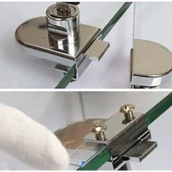 Serrure De Porte De Vitrine D'armoire En Verre à Pivot Unique Serrure D'armoire En Verre Pour Porte En Verre De 5 à 8 Mm Avec 2 Clés，Aucun Perçage Requis -Promos Matériel Boutique 58831852 4