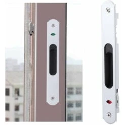 Serrure De Porte Coulissante - Raccords De Matériel De Verrouillage Simple De Fenêtre De Porte Coulissante En Verre Moderne Pour La Sécurité à La Maison