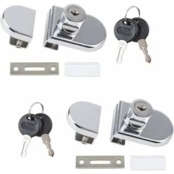 Lot De 2 Verrous En Alliage De Zinc Pour Porte De Placard En Verre Ou Vitrine De 5 à 8 Mm