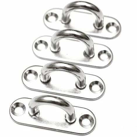 Déstockage 4Pcs 5mm Pontet En Acier Inoxydable Oeil Plaques Pad Eye Ring Hook 1 Déstockage 4Pcs 5mm Pontet En Acier Inoxydable Oeil Plaques Pad Eye Ring Hook