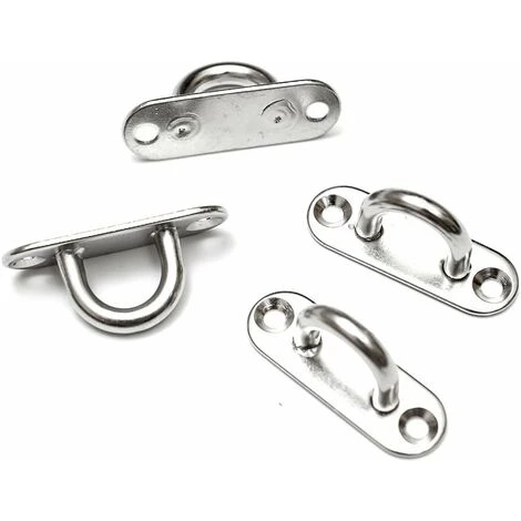 Déstockage 4Pcs 5mm Pontet En Acier Inoxydable Oeil Plaques Pad Eye Ring Hook 2 Déstockage 4Pcs 5mm Pontet En Acier Inoxydable Oeil Plaques Pad Eye Ring Hook – Image 2