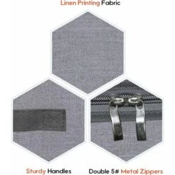 Sac De Rangement Sous Lit Lot De 2, Closet Organizer Sac Souple, Pliable, Pour Ranger Les Vêtements, Couettes, 100 X 50 X 15 Cm, Gris Lin, -Promos Matériel Boutique 59335634 3