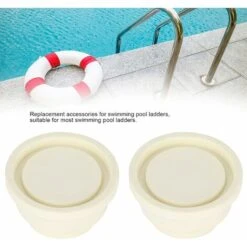 Pare-Chocs D'échelle, Pare-Chocs En Caoutchouc D'échelle D'escalator De Piscine Simple De Prise En Caoutchouc D'échelle Pour La Piscine D'hôtel (Blanche)LO-Ron -Promos Matériel Boutique 59402096 4