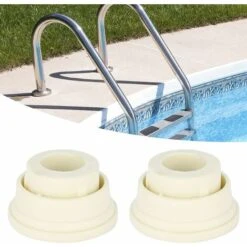 Pare-Chocs D'échelle, Pare-Chocs En Caoutchouc D'échelle D'escalator De Piscine Simple De Prise En Caoutchouc D'échelle Pour La Piscine D'hôtel (Blanche)LO-Ron -Promos Matériel Boutique 59402096 5