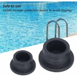 Pare-Chocs En Caoutchouc Pour échelle De Piscine, Pare-Chocs Noirs Pour échelles De Piscine, 2 Pièces LO-Ron -Promos Matériel Boutique 59402385 4