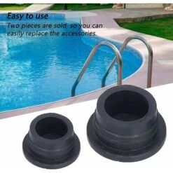 Pare-Chocs En Caoutchouc Pour échelle De Piscine, Pare-Chocs Noirs Pour échelles De Piscine, 2 Pièces LO-Ron -Promos Matériel Boutique 59402385 5
