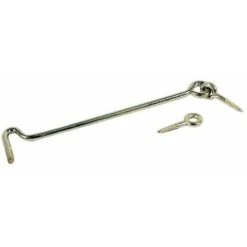 2x Crochets D'arrêt Avec Vis à œillet 2,8x40mm Acier Argenté Fermeture Porte Bois Contrevent Crochet Attache Vérou Verrou Blocage