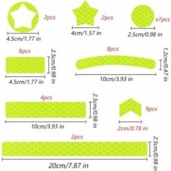 Déstockage 42 Pièces Autocollants Réflecteurs, Autocollant Réfléchissant Vélo, Auto Adhésive Avertissement Bande, Sécurité à Marquer De Visibilité, Pour Poussettes Vélos Casques Voiture -Promos Matériel Boutique 59854295 3