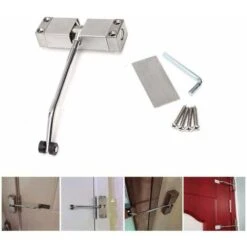 Lilaris Ferme-Ressort De Porte Automatique Réglable Acier Inoxydable Pour Chambre Hôtel Bureau Et Résidence，Une Pièce -Promos Matériel Boutique 59895167 3