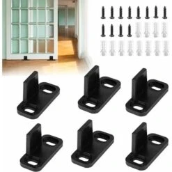 Déstockage 6 PCS Guide Porte Coulissante En Plastique 45×20×24mm Guide Porte Coulissante Sol Multifunctiona Guide De Plancher Anti-bruit Robuste Avec Vis Pour Portes Coulissantes Maison Bureau