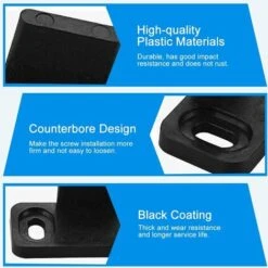 Déstockage 6 PCS Guide Porte Coulissante En Plastique 45×20×24mm Guide Porte Coulissante Sol Multifunctiona Guide De Plancher Anti-bruit Robuste Avec Vis Pour Portes Coulissantes Maison Bureau -Promos Matériel Boutique 59999997 3