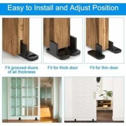 Déstockage 6 PCS Guide Porte Coulissante En Plastique 45×20×24mm Guide Porte Coulissante Sol Multifunctiona Guide De Plancher Anti-bruit Robuste Avec Vis Pour Portes Coulissantes Maison Bureau -Promos Matériel Boutique 59999997 4