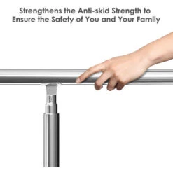 EINFEBEN Garde-corps De Porte Fenêtre Rampe D'escalier Acier Inoxydable Main Courante Balustrade 100 Cm 0 Crossbars -Promos Matériel Boutique 60068437 4